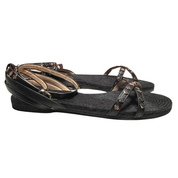 🆕 Kate Spade New York Mai Tai Flat Sandals Black Size 9.5 New In Box - Picture 3 of 7